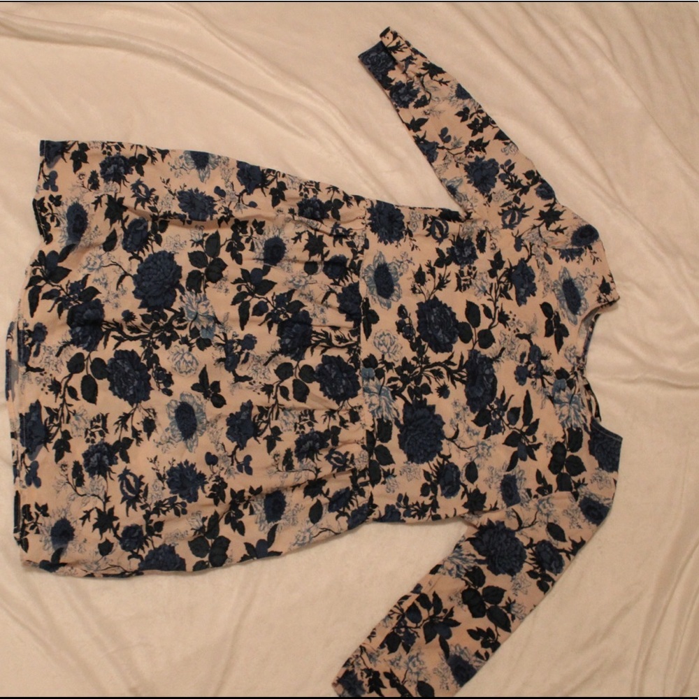 Blush and blue babydoll dress